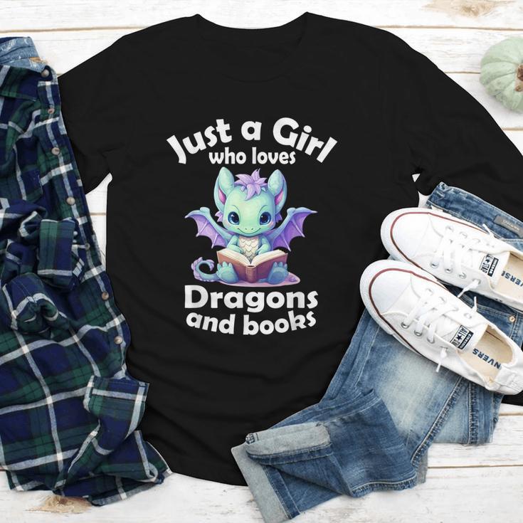 Just a Girl Who Loves Dragons And Books Dragon For Kids Youth Long Sleeve Tee