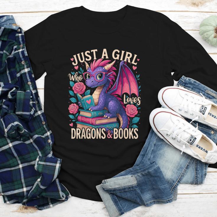 Just a Girl Who Loves Dragons And Books Dragon Youth Long Sleeve Tee