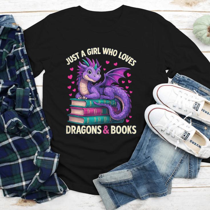 Just a Girl Who Loves Dragons And Books Reading Youth Long Sleeve Tee