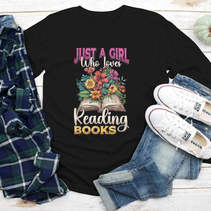 Just A Girl Who Loves Reading Books Youth Long Sleeve Tee Just A Girl Who Loves Reading Books Youth Long Sleeve Tee