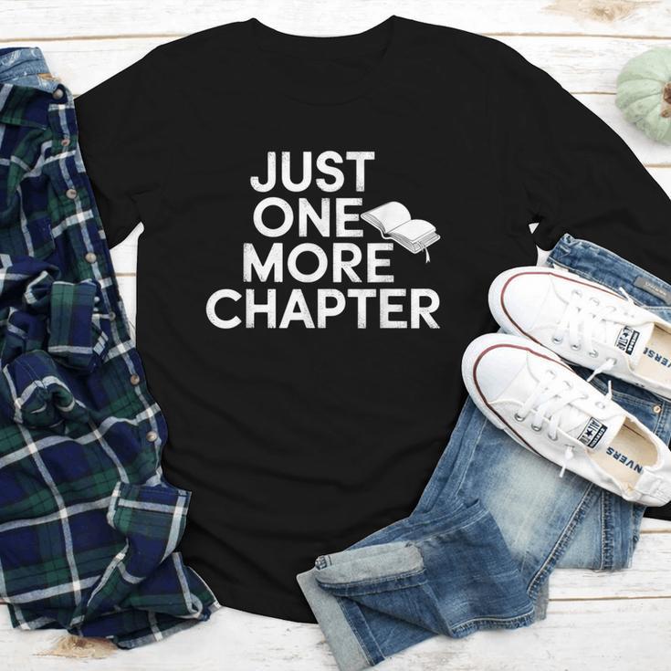 Just One More Chapter Book Lover Quote Youth Long Sleeve Tee