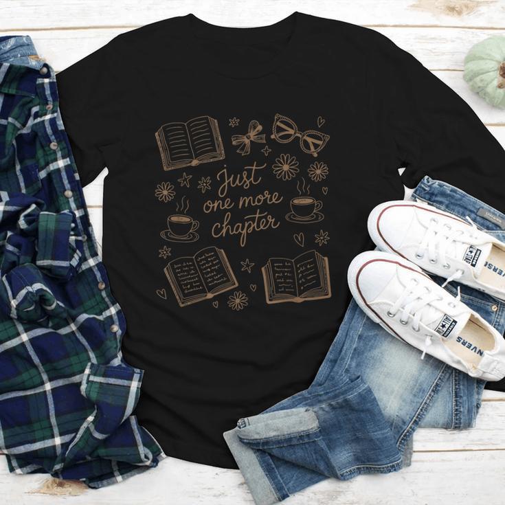 Just One More Chapter Book Lover Reading Men Women Matching Youth Long Sleeve Tee