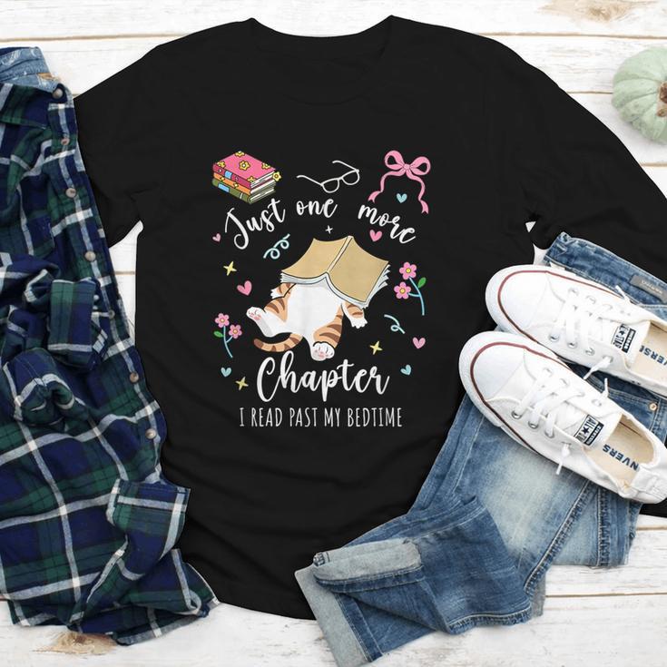 Just One More Chapter I Read Past My Bedtime Cat Book Lover Youth Long Sleeve Tee