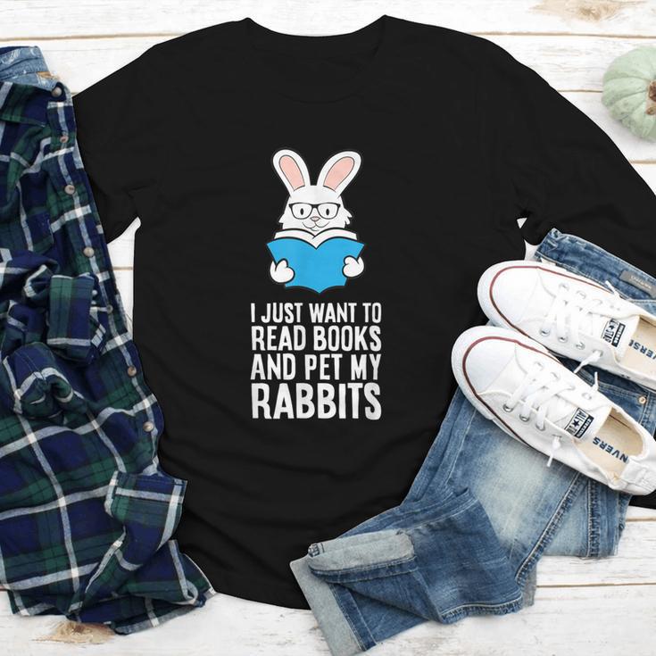 I Just Want To Read Books And Pet My Rabbit Youth Long Sleeve Tee