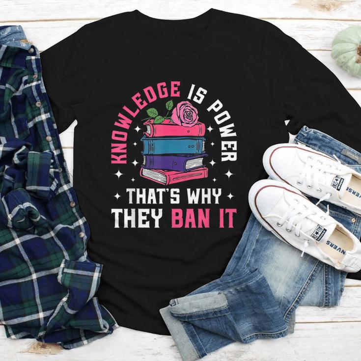 Knowledge Is Power Book Club Librarian Read Banned Books Youth Long Sleeve Tee