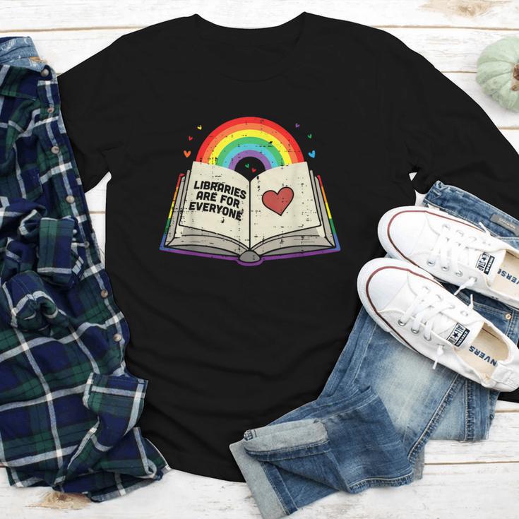 Libraries Are For Everyone Book LGBTQ Ally Gay Pride Month Youth Long Sleeve Tee
