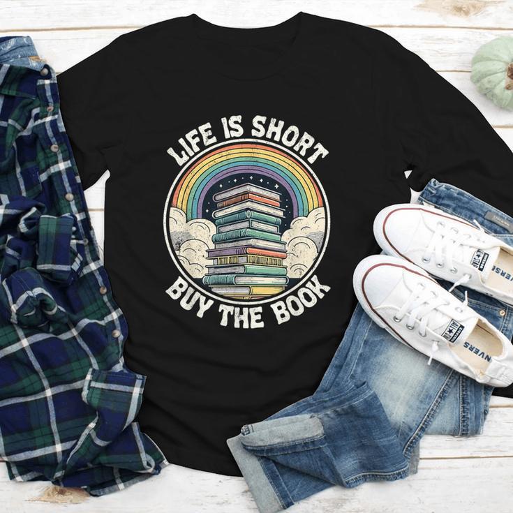 Life Is Short Buy The Book Reading Book Youth Long Sleeve Tee