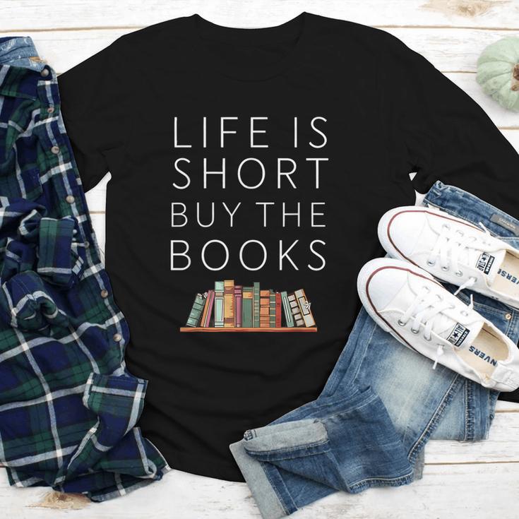 Life Is Short Buy Books Quote For Bookworms Youth Long Sleeve Tee Life Is Short Buy Books Quote For Bookworms Youth Long Sleeve Tee
