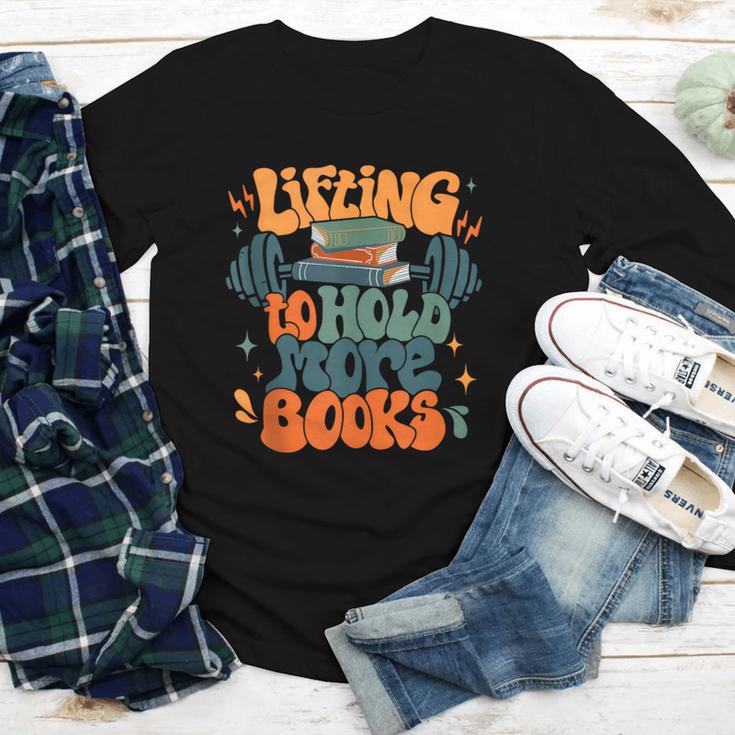 Lifting To Hold More Books Weightlifting Workout Bookish Youth Long Sleeve Tee