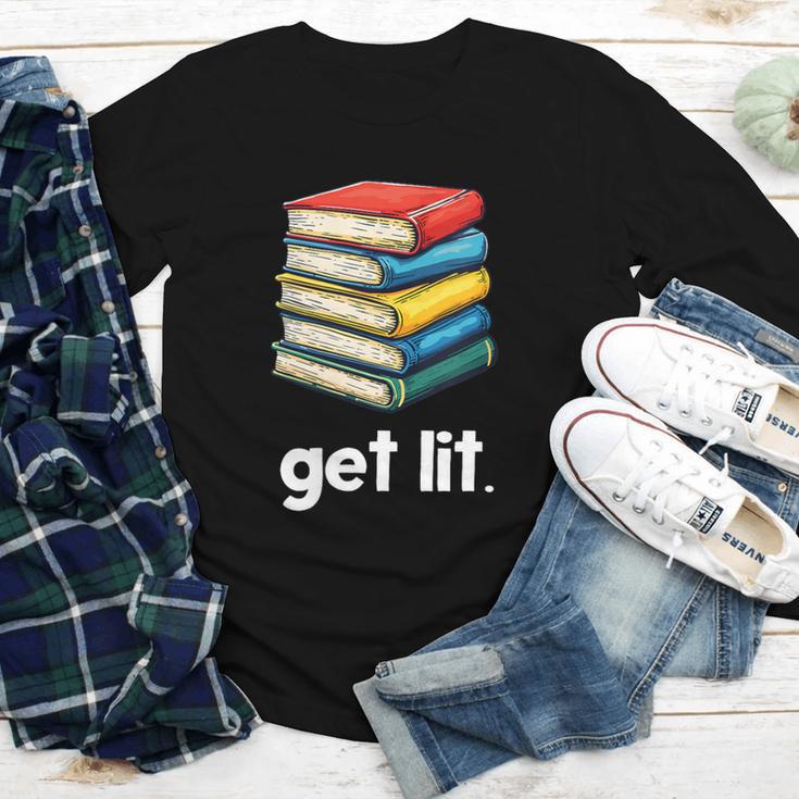 Get Lit With Books Youth Long Sleeve Tee Get Lit With Books Youth Long Sleeve Tee