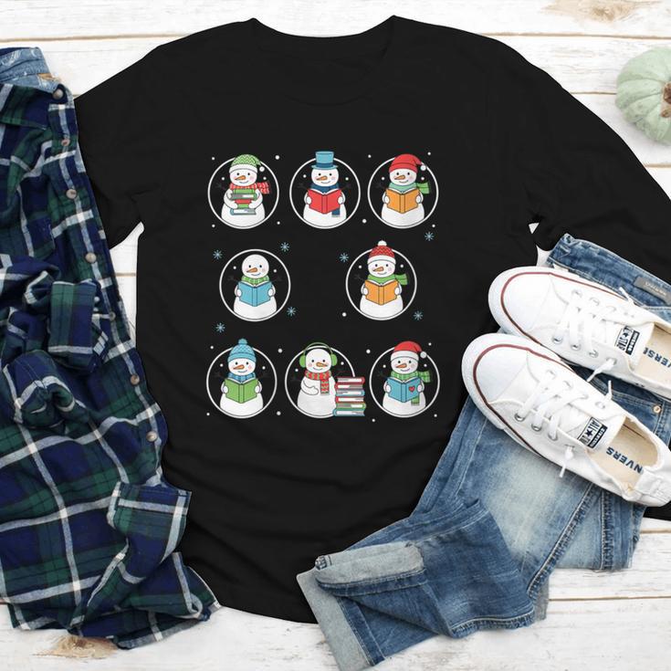 Literary Winter Reading Snowmen Cozy Book Lover Pattern Youth Long Sleeve Tee Literary Winter Reading Snowmen Cozy Book Lover Pattern Youth Long Sleeve Tee