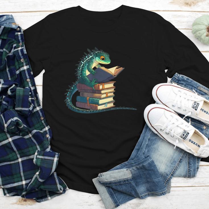 Lizard Reading Book Librarian Bookworm Reader Read Youth Long Sleeve Tee