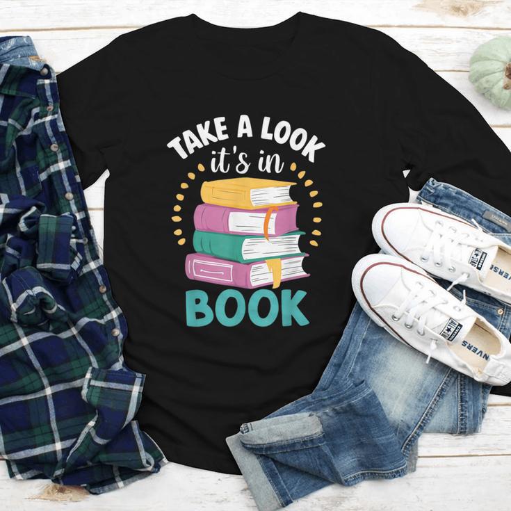 Take a Look It's In a Book Teacher Reading Apparel Youth Long Sleeve Tee Take a Look It's In a Book Teacher Reading Apparel Youth Long Sleeve Tee
