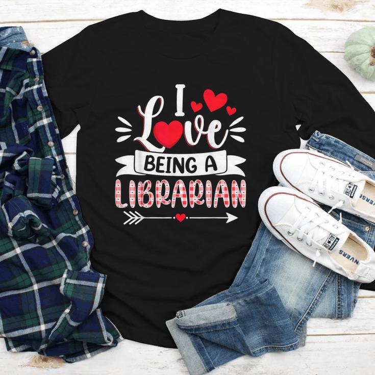 I Love Being A Librarian Library Book Valentine's Day Youth Long Sleeve Tee