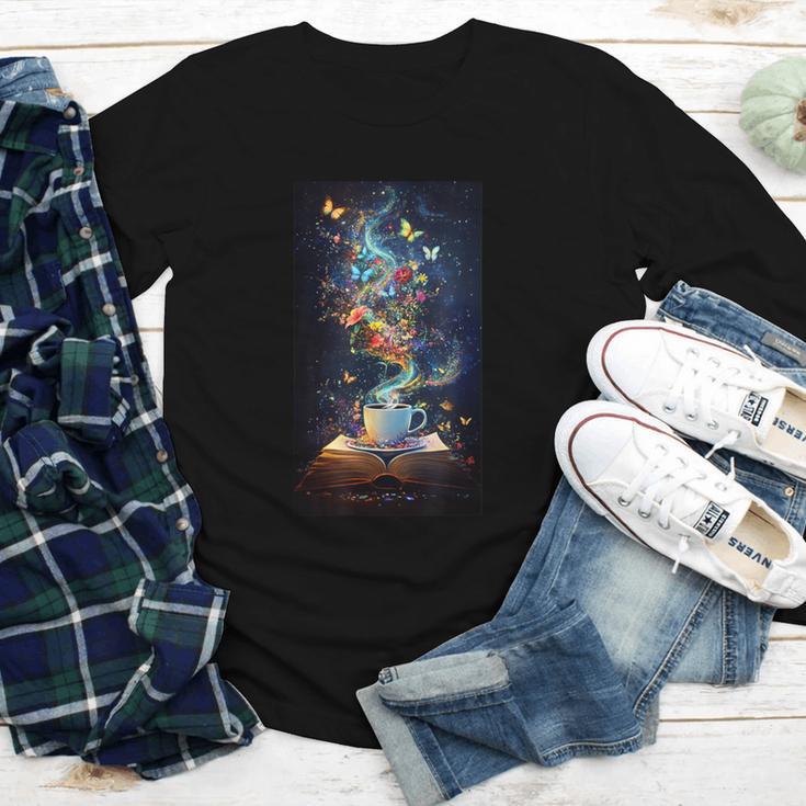 Magical Book Floral Coffee Books Nature Fantasy Youth Long Sleeve Tee