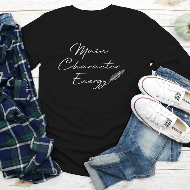 Main Character Energy Romance Book Reader Regency Youth Long Sleeve Tee