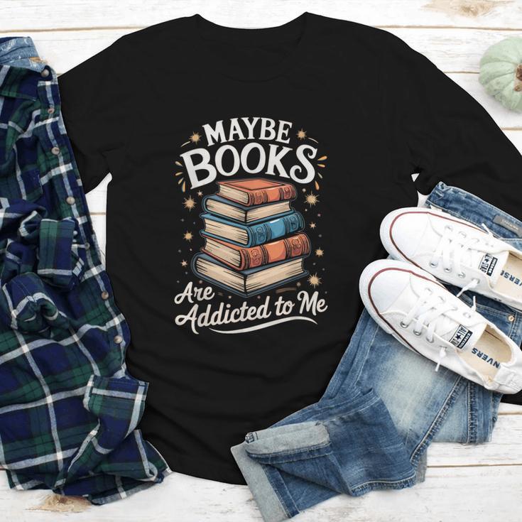 Maybe Books Are Addicted To Me Youth Long Sleeve Tee