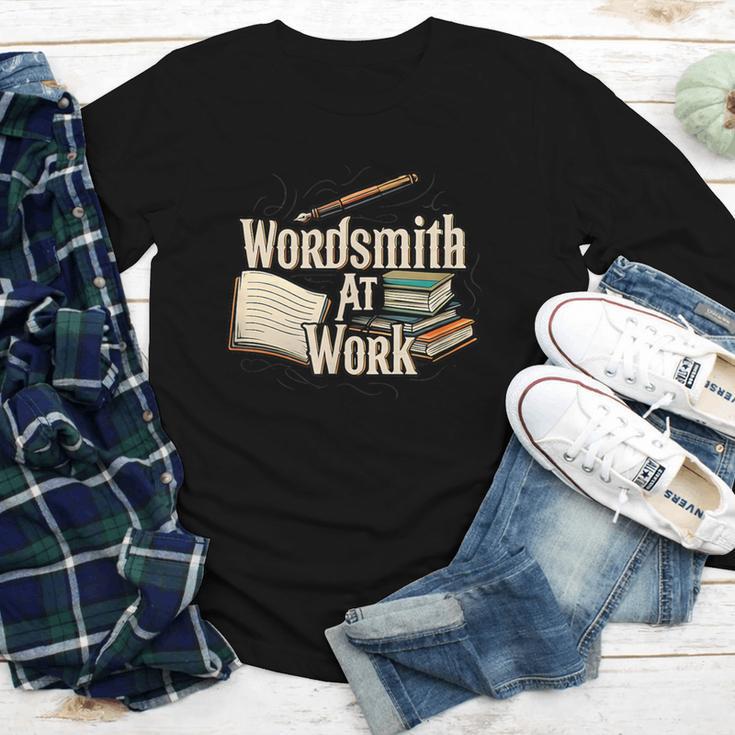 Wordsmith At Work Vintage Writer & Author Pen Book Lover Youth Long Sleeve Tee Wordsmith At Work Vintage Writer & Author Pen Book Lover Youth Long Sleeve Tee