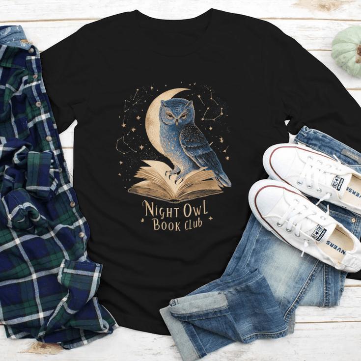 Night Owl Book Club Crescent Moon Late Night Reading Youth Long Sleeve Tee
