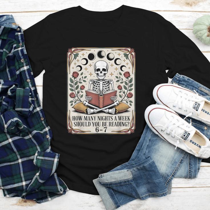 How Many Nights Reading Meme 6 7 Book Lover Youth Long Sleeve Tee