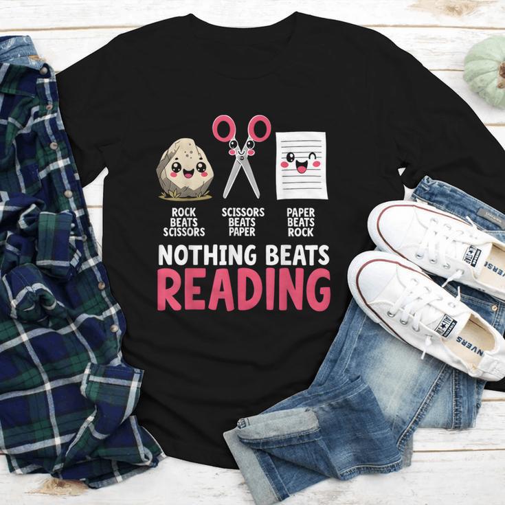 Nothing Beats Reading Rock Paper Scissors Book Lover Library Youth Long Sleeve Tee Nothing Beats Reading Rock Paper Scissors Book Lover Library Youth Long Sleeve Tee