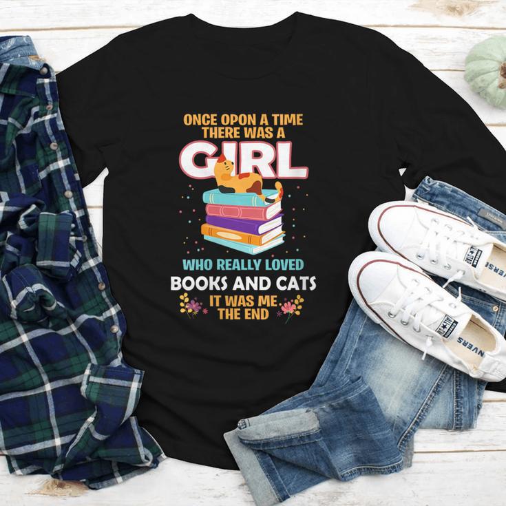 Once Upon A Time There Was A Girl Who Loves Books And Cats Youth Long Sleeve Tee
