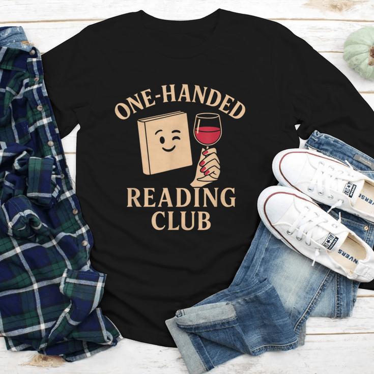 One-Handed Reading Club Smutty Book Lover Youth Long Sleeve Tee