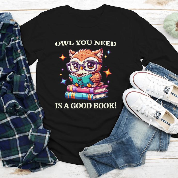Owl You Need Is A Good Book Cute Love To Read Back 2 School Youth Long Sleeve Tee