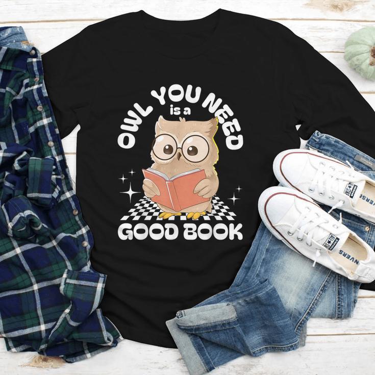 Owl You Need Is A Good Book Teacher Librarian Reading Youth Long Sleeve Tee
