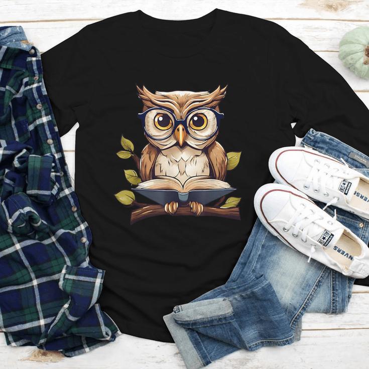 Owl Reading A Book Perched On A Branch Bookworm Youth Long Sleeve Tee