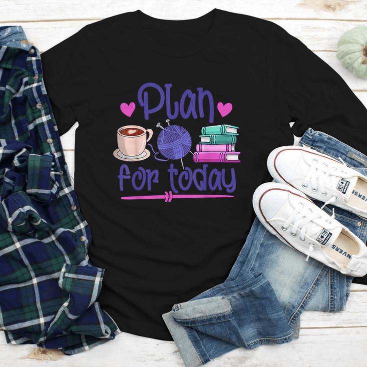Plan For Today Coffee Yarn Books Sewing Knitter Knitting Youth Long Sleeve Tee Plan For Today Coffee Yarn Books Sewing Knitter Knitting Youth Long Sleeve Tee