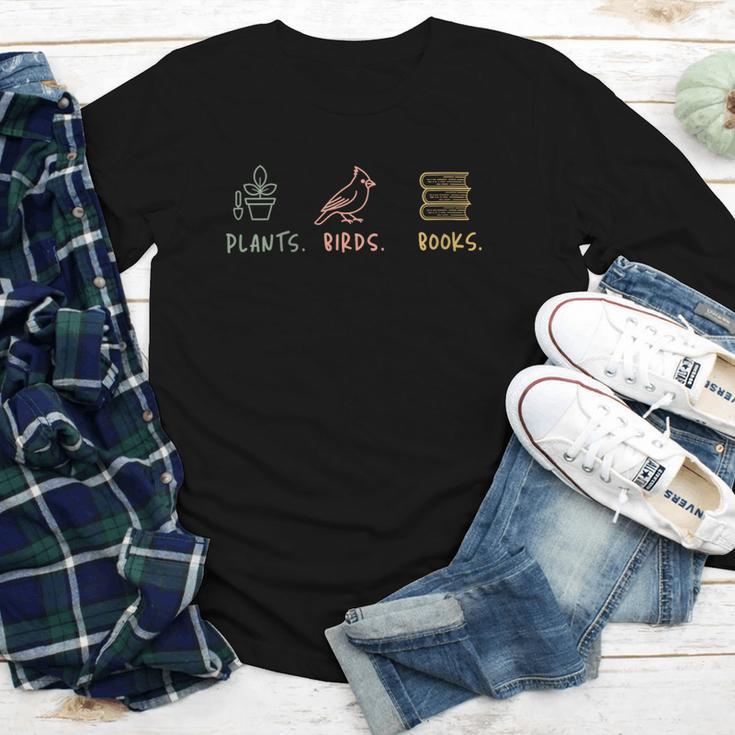 Plants Birds Books Lover Bird Watching Outfit For Bird Nerd Youth Long Sleeve Tee Plants Birds Books Lover Bird Watching Outfit For Bird Nerd Youth Long Sleeve Tee