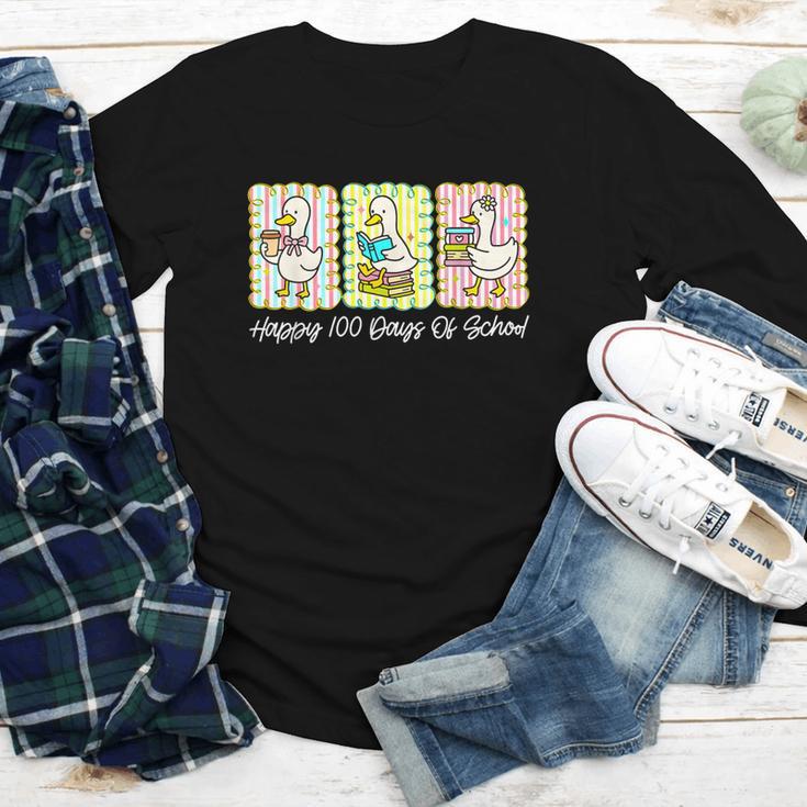 Preppy 100 Days Of School Goose Coffee Books Teacher Life Youth Long Sleeve Tee Preppy 100 Days Of School Goose Coffee Books Teacher Life Youth Long Sleeve Tee