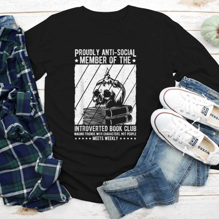 PROUDLY ANTI-SOCIAL MEMBER OF THE Introverted Book Club Youth Long Sleeve Tee PROUDLY ANTI-SOCIAL MEMBER OF THE Introverted Book Club Youth Long Sleeve Tee