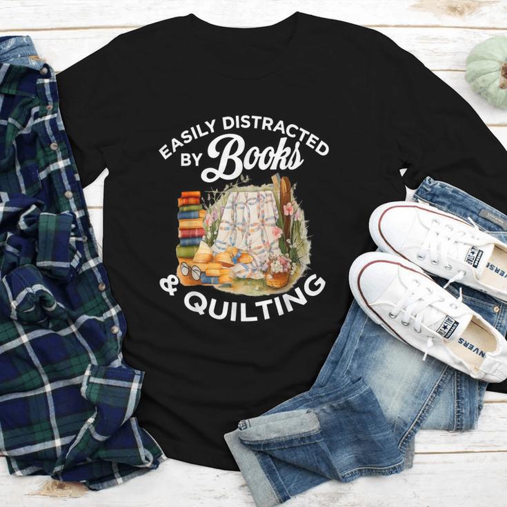 Quilting Sewing Machine Quilter Easily Distracted By Book Youth Long Sleeve Tee
