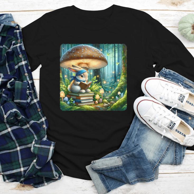 Rabbit Reading Book Under Large Mushroom Easter Bandana Youth Long Sleeve Tee Rabbit Reading Book Under Large Mushroom Easter Bandana Youth Long Sleeve Tee