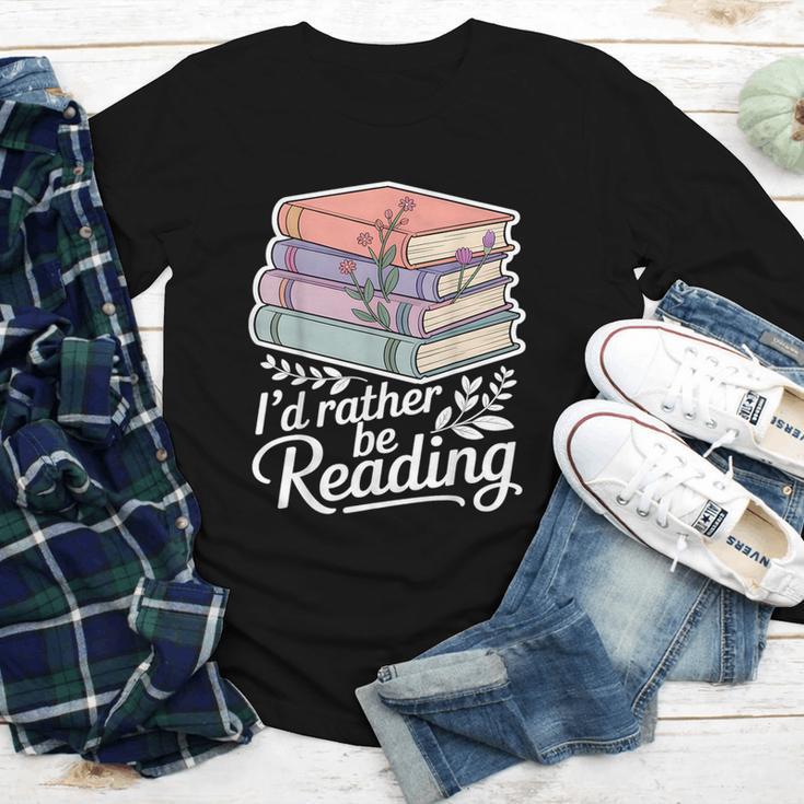 Rather Be Reading Book Lover Stack Youth Long Sleeve Tee