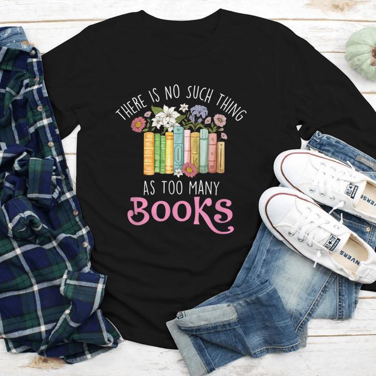 There Is No Such Thing As Too Many Books Reading Bookworm Youth Long Sleeve Tee