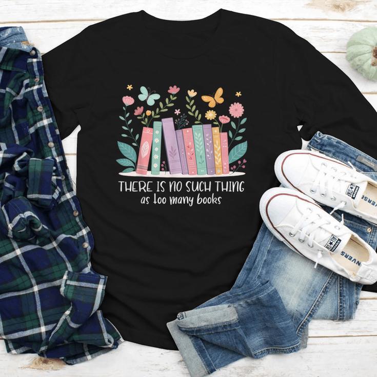 There Is No Such Thing As Too Many Books Reading Teacher Youth Long Sleeve Tee There Is No Such Thing As Too Many Books Reading Teacher Youth Long Sleeve Tee