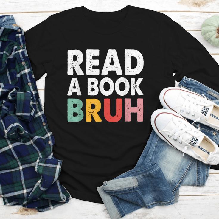 Read A Book Bruh Teacher Youth Long Sleeve Tee