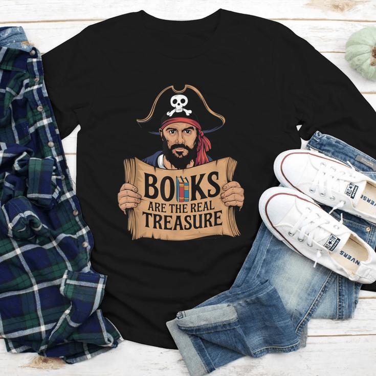 Read Book Reader Library Reading Librarian Pirate Bookworm Youth Long Sleeve Tee
