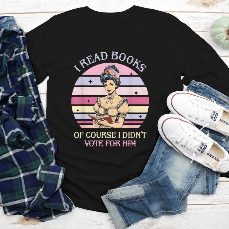 I Read Books Of Course I Didn't Vote For Him Vintage Quote Youth Long Sleeve Tee