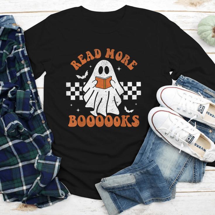 Read More Books Cute Ghost Reading Book Teacher Halloween Youth Long Sleeve Tee Read More Books Cute Ghost Reading Book Teacher Halloween Youth Long Sleeve Tee