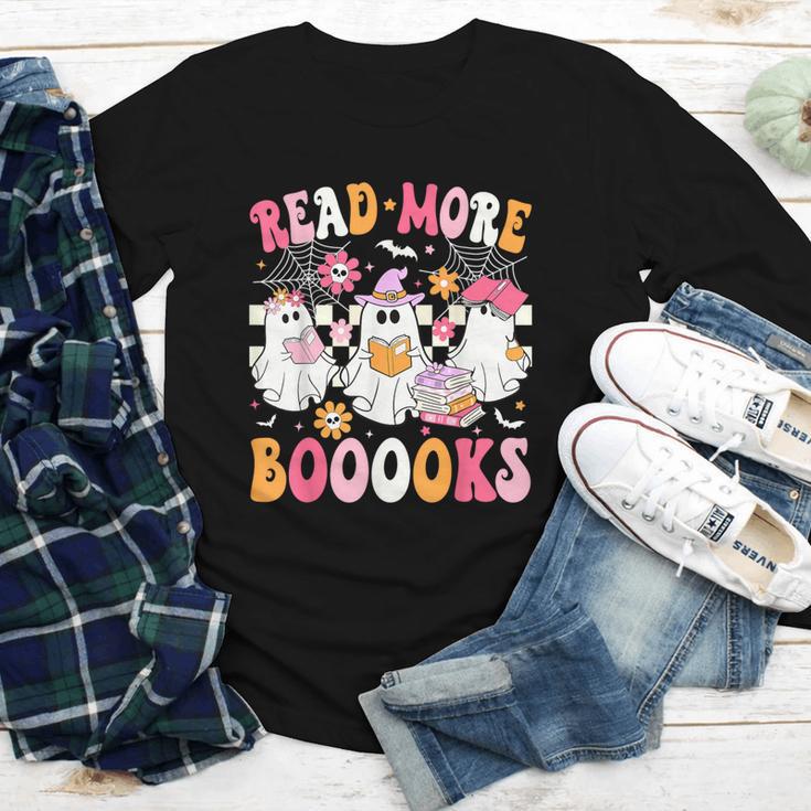 Read More Books Ghosts Reading Book Teacher Halloween Youth Long Sleeve Tee