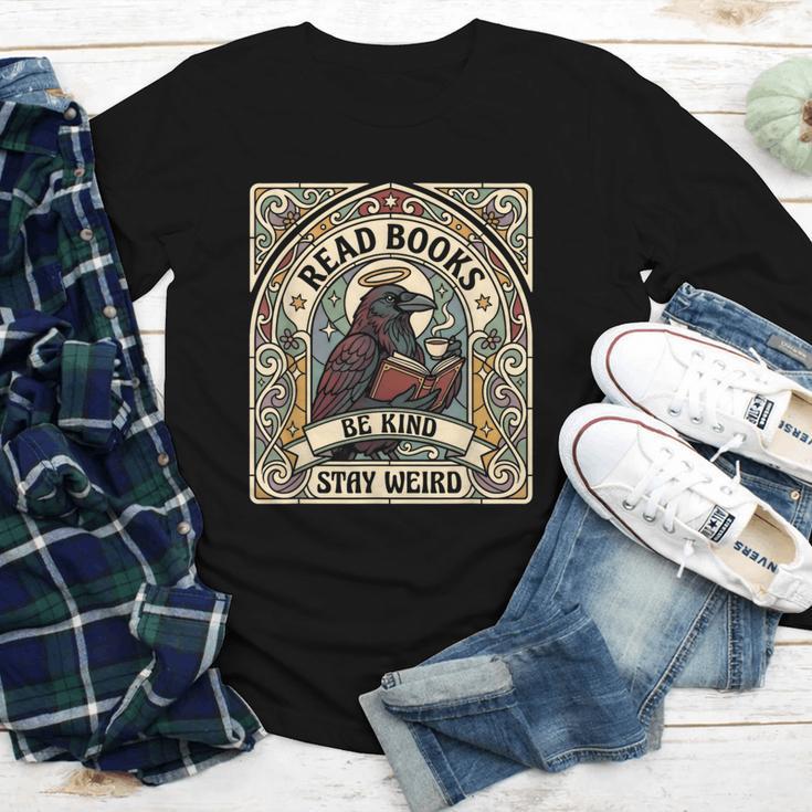 Read Books Be Kind Stay Weird Raven Tarot Reading Coffee Youth Long Sleeve Tee Read Books Be Kind Stay Weird Raven Tarot Reading Coffee Youth Long Sleeve Tee