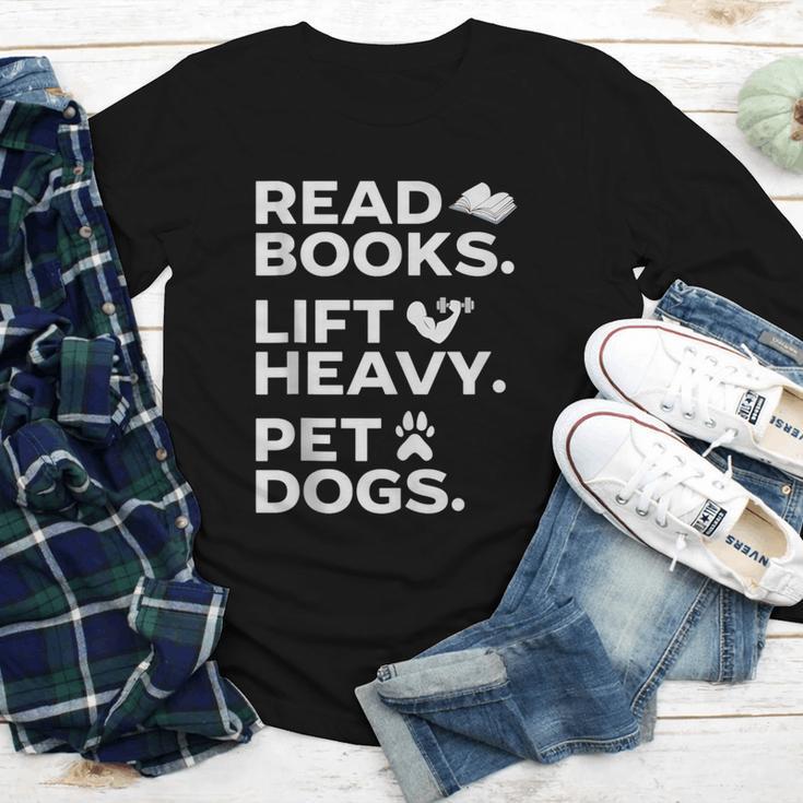 Read Books Lift Heavy Pet Dogs Youth Long Sleeve Tee