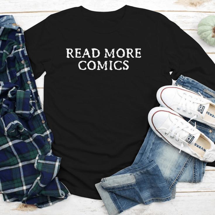 READ MORE COMICS Comic Book Lover Nerd Statement Humor Youth Long Sleeve Tee