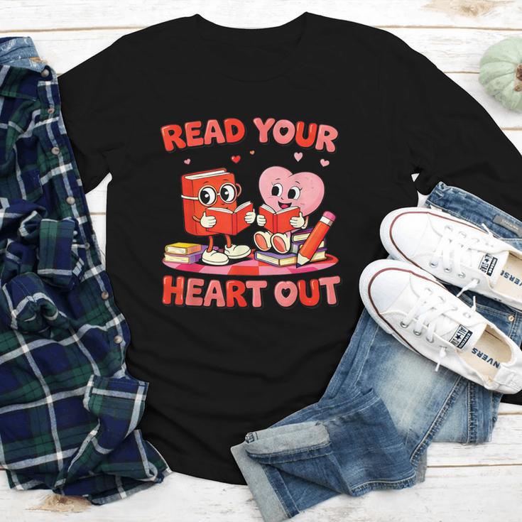 Read Your Heart Out Valentine Reading Book Girl Kid Teacher Youth Long Sleeve Tee Read Your Heart Out Valentine Reading Book Girl Kid Teacher Youth Long Sleeve Tee