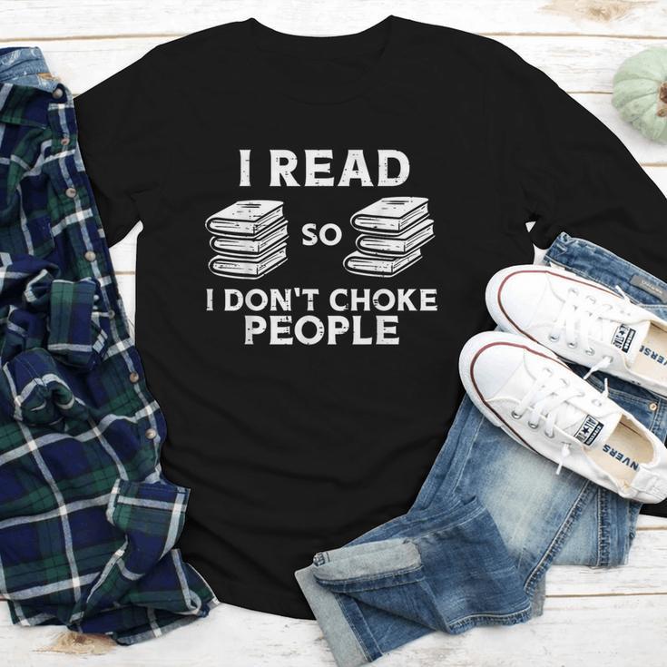 I Read Reading Book Librarian Across America Men Women Kids Youth Long Sleeve Tee