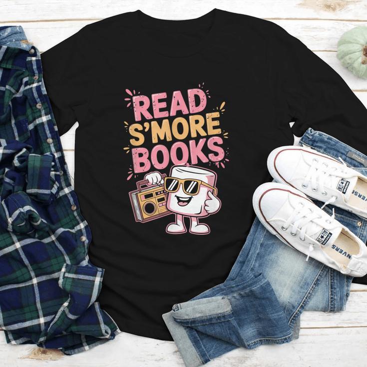 Read S'More Books Camping Outdoors Travel Campfire Smores Youth Long Sleeve Tee